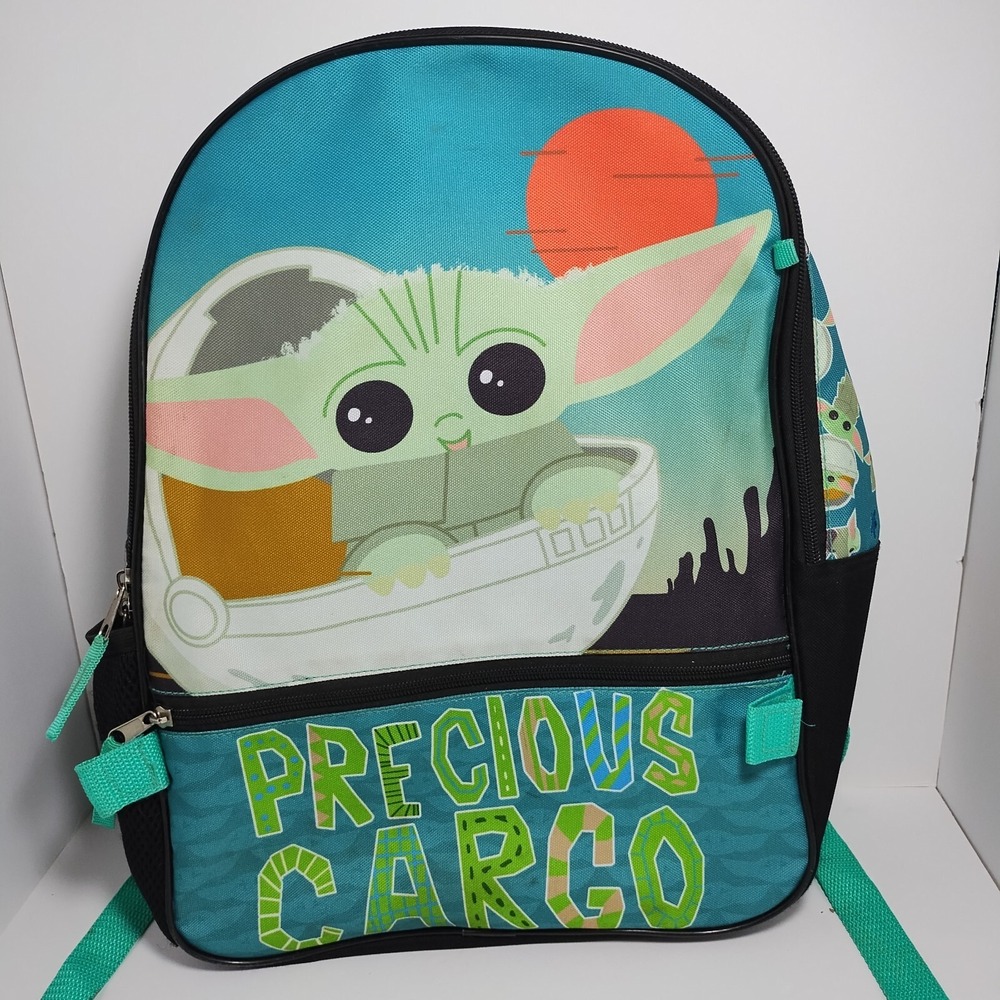 Grogu Baby Yoda The Child Backpack 16" Mandalorian School Book Bag Star Wars